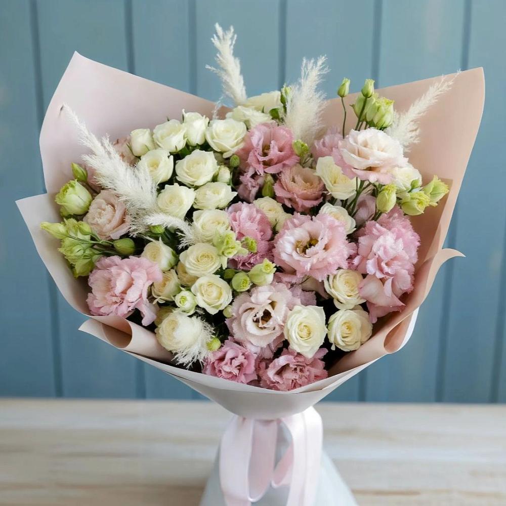 Букет цветов из: Альстромерии и Розы в Столбище