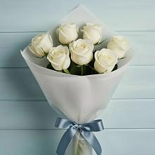 Букет 7 Белых роз Эдлесс Лав в Столбище