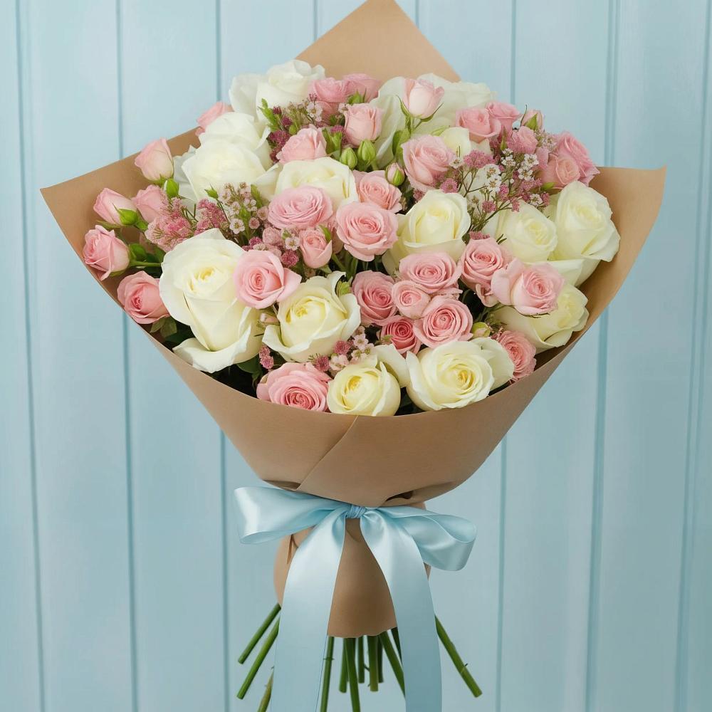 Букет цветов из: Розы в Столбище