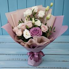 Букет цветов из:  Розы и Лизиантусы в Столбище
