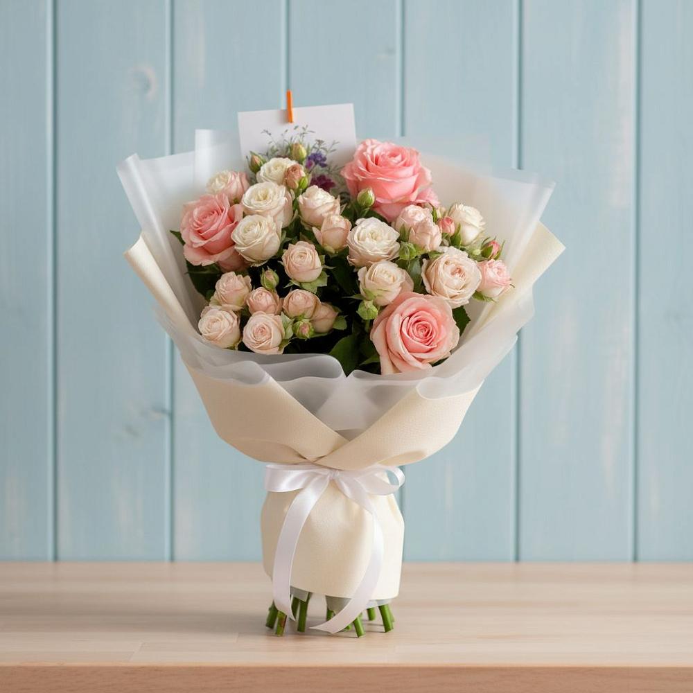 Букет цветов из: Розы в Столбище