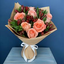 Букет цветов из:  Розы и Альстромерии в Столбище