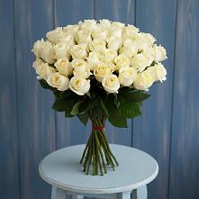 Букет 51 Белая роза Эдлесс Лав в Столбище