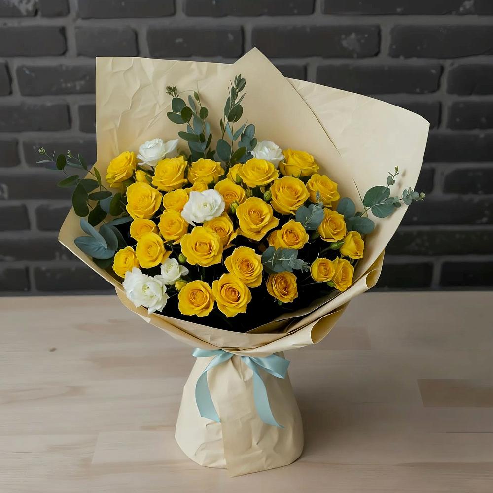 Букет цветов из: Розы в Столбище