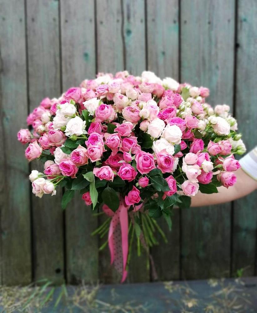 Букет Розовые кустовые розы Натали и Лав Лидия в Столбище