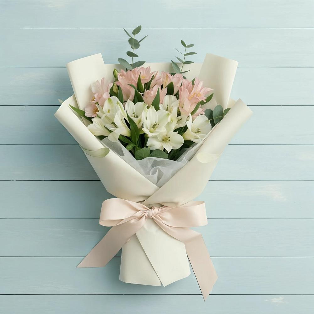 Букет цветов из: Альстромерии в Столбище