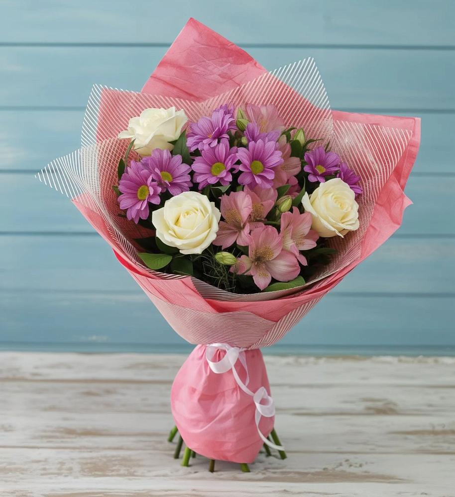 Букет цветов из: Герберы в Столбище