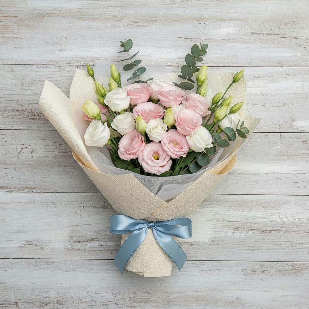 Букет цветов из: Лизиантусы в Столбище