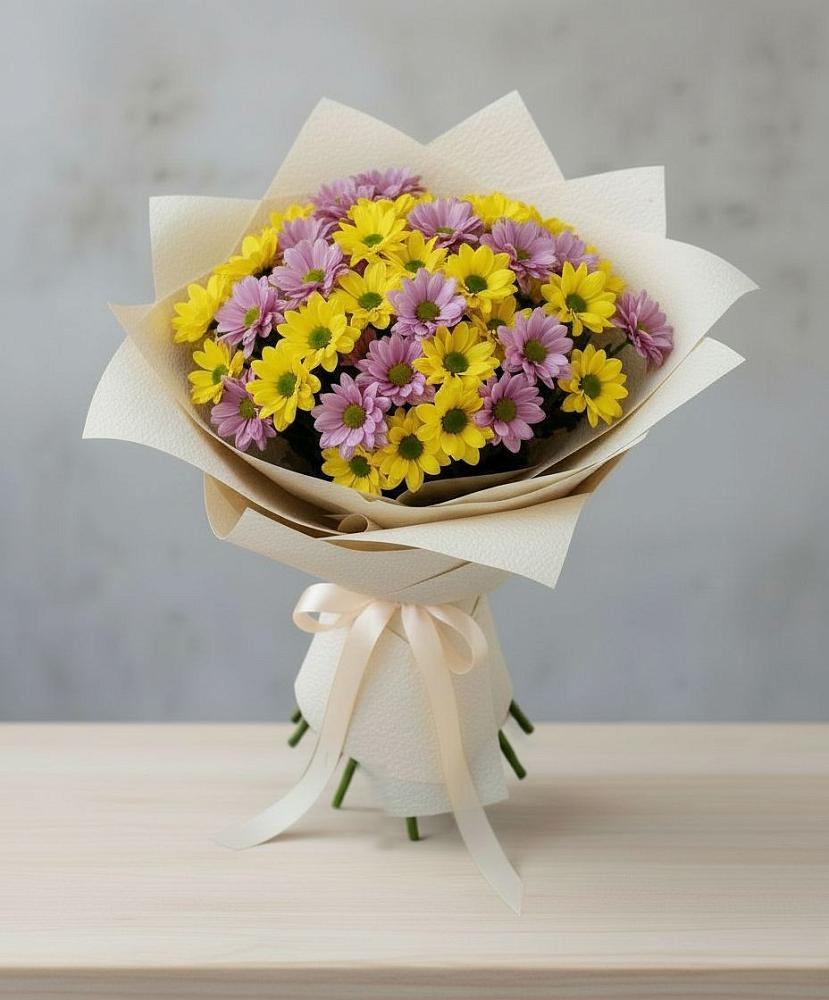 Букет цветов из: Хризантемы в Столбище